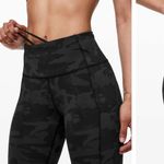 Lululemon  Fast and Free Crop II 19" Nulux Incognito Camo Leggings Grey Black 12 Photo 3