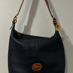 Dooney & Bourke ‎ Navy Blue Pebbled Leather Hobo Shoulder Handbag Photo 0