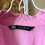 ZARA  cute bubblegum pink oversized poplin button down shirt Photo 8