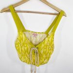 Plenty By Tracy Reese Yellow Green Lace-Up Crop Top Women's Size Small S Photo 5