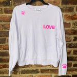Wildfox  Lilac Lavender Purple Pink Dogs Love Me Graphic Sweatshirt Size Small Photo 0