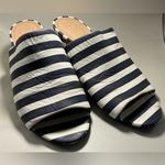 Tory Burch A Rare HTF  Salinas Slip On Blue And White Striped Heels Shoes US6 Photo 0