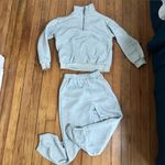 SheIn Gray Zip-Up Sweatshirt and Joggers Set Photo 3