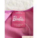 Forever 21 Barbie Bodysuit Small Pink Wet Look Logo Cosplay Halloween Barbiecore Photo 6