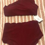 Zaful Scalloped One Shoulder Bikini Set Photo 0