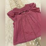 Farm Rio BNWOT pink ruffle front cutout blouse women’s size XL Photo 3