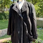 Leather Warehouse~ Women's Full Length Leather Coat~ Size Large~ Black~Vintage Black Photo 1