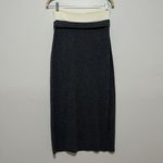 Sandro  Long Double Waistband Gray Wool‎ Cashmere Blend Midi Skirt Size 38 Photo 6