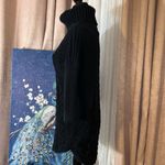 EXPRESS Size XS Charcoal CableKnit Turtleneck 3/4 Sleeve Sweater Photo 7