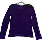 Lauren Jeans Co. Ralph Lauren Purple Long Sleeve Shoulder Zipper Elbow‎ Pads Size L Photo 1