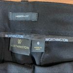 Worthington Black Modern Fit Trouser Leg Pants Size 6 NWT Photo 4