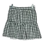 Topshop Skirt Women 6 Black White Gingham Checkerboard Print Ruffle Flounce Mini Photo 0