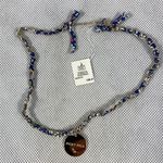 Picky Pica NWT Necklaces Mix of Cotton fabric, Silver Chain and Brass Plate Photo 1