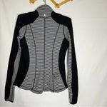 Lululemon Run: U-Turn Pullover Mini Check Pique Black White Sz 10/12 Reversible Photo 9