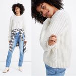 Madewell • Everett Rib-Play Pullover Sweater cream chunky cable knit alpaca Photo 1