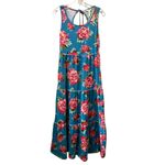 Matilda Jane  Women's No End Maxi Dress Size Small Easter Camp MJC Blue Floral Photo 1