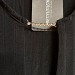 Pretty Little Thing Black Long-Sleeve Ribbed Cropped Top With Chain Detail -  - UK Photo 2