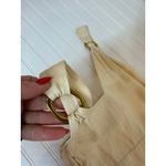 Derek Lam  10 Crosby Cream V-Neck Jumpsuit Overall Button Wide Leg Neutral Size 4 Photo 3