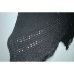 Black‎ Knit Sweater Fringe Poncho One Size Black Size undefined Photo 1