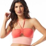 Vince Camuto Bandeau Crop Halter Bikini Top - Sun Block Watermelon Size L NWOT Photo 0