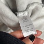 Kittenish  Rainbow Side Stripe Cropped Raw Hem Grey‎ Pullover Sweatshirt Medium Photo 6