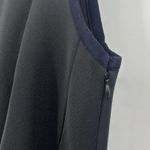 Ann Taylor Black Pleated Laser Cut Scuba Dress Sleeveless Eyelet Stretch Size 2 Photo 6