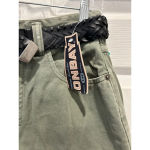 Unionbay VTG NWT Union Bay Shorts Juniors 5/6 Green Denim High Waist Mom Belt Deadstock‎ Photo 1