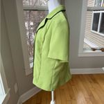 Vintage Dressbarn Lime Green Black Cropped Peplum Blazer Jacket Size 14 Photo 1