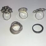 5 Rings Adjustable & Sizes 6 & 8 Vintage Boho Statement Rings Photo 8