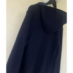 360 Cashmere Women’s Sweater Duster Cardigan Medium Navy Blue Wool Luxury Knit Photo 4