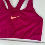 Dri Fit Sports Bra Magenta Pink Sz Large Nike Swoosh Activewear Photo 2