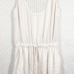 ALC Frank A.L.C. White Cream Eyelet Tie Waist Silk Dress Photo 0