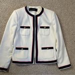 ZARA  White Women's Jacket with Black Trim Photo 0