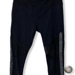 Lululemon SZ 6 black cropped mesh leggings Photo 0