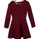 Boutique Bei Bella Red Ponte Long Sleeve Mini Dress 2 Photo 0