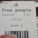 Free People Ivory Twist and Shell Embroidered Sleeveless Top Size XS Photo 8