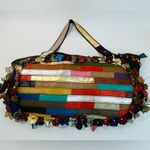 Vintage 3D Handcrafted Leather Floral & Butterfly Studded Boho Hippie Purse Photo 5