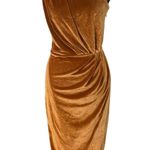 Baltic Born Kourtney Velvet One Shoulder Midi Dress in Spice L Holiday Fall Photo 0
