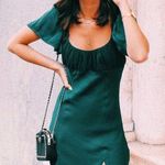 Verge Girl Forest Green 90s Afterparty Bias Cut Mini Dress  Photo 0