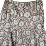 Lafayette 148 New York Metallic Abstract Print Shimmering Silk Blend Flare Skirt Blue Size 6 Photo 1