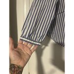 Madewell  Whitney Striped Ruffle Blouse M Blue White Photo 9