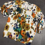 Willi Smith   Floral Women's M Cardigan Shirt Top 3/4 Sleeves D-52‎ Photo 0