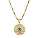 All Seeing Eye Gold Diamond Pendant & Necklace Photo 0