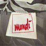 Vintage Mondi Gray & Black Tropical Leaf Pattern Button Down Silk Shirt, Size L Size L Photo 2