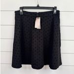 Philosophy Skirt Womens Size 6 Black A-Line Textured Dot Print Classic Short Photo 1