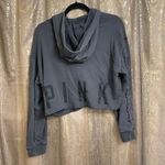 PINK - Victoria's Secret  dark gray cropped long sleeve hoodie, S Photo 1