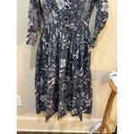 Hunter Bell RTR  Hattie‎ Dress White/Blue Floral Print Size XS  MIDI long sleeve Photo 4