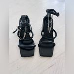 Free People  Parker Chain Heels in Black Silver Size 37.5 NWOT $138 Photo 2