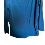 Athleta Top Womens Medium Teal Blue Drop Shoulder Stretch Long Sleeve Blouse Photo 3