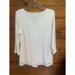 JM Collection  Womans embroidered top Sz M Bright White NWT Photo 1
